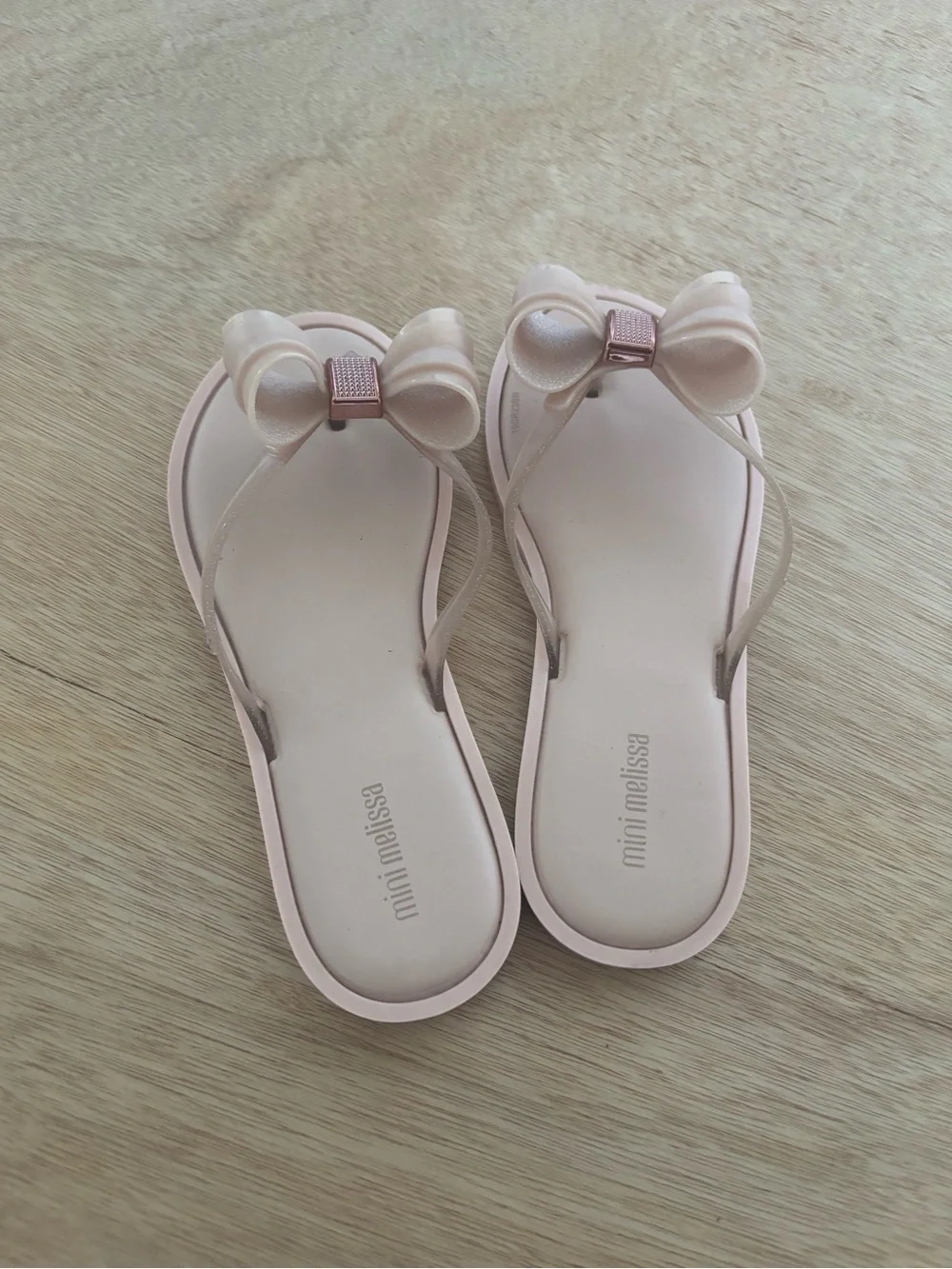 Mini Melissa Pink Bow Jelly Sandals Size 4 Coquette Balletcore Vegan